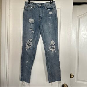 NASTY GAL distressed skinny jeans size 8